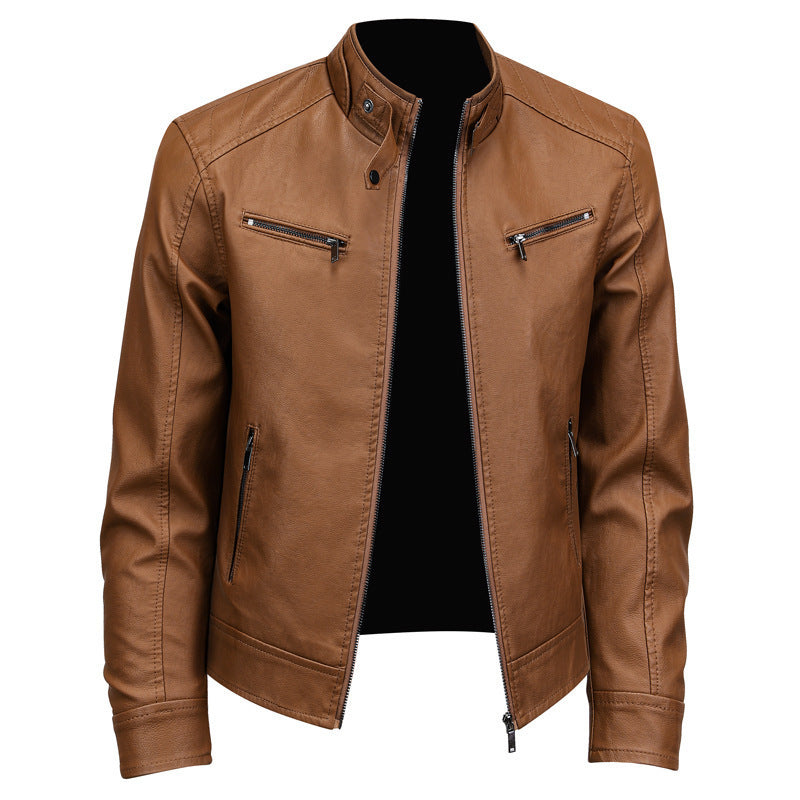 Men's Casual PU Leather Jacket