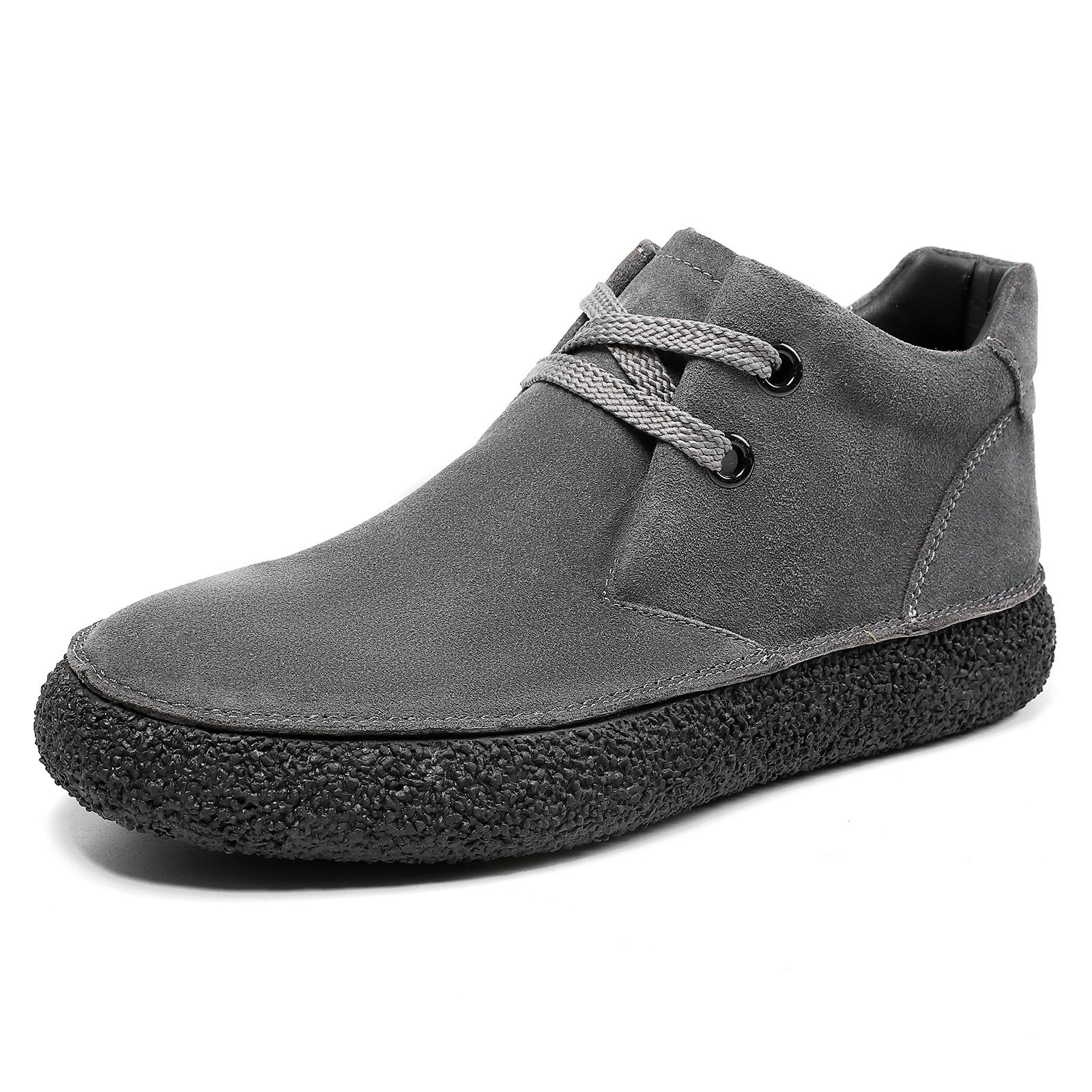 Mens Suede Leather Mid Top Casual Sneakers