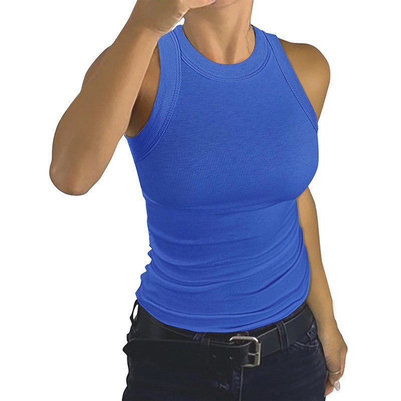 Womens Ribbed Racerback Tank Top