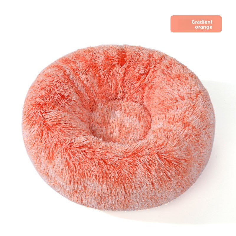 Plush pet bed