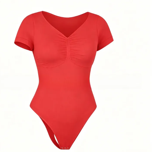 Seamless Shaping Bodysuit with V-Neck