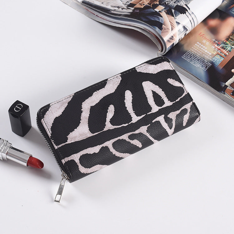 Leopard Print Multi-Compartment Long Wallet