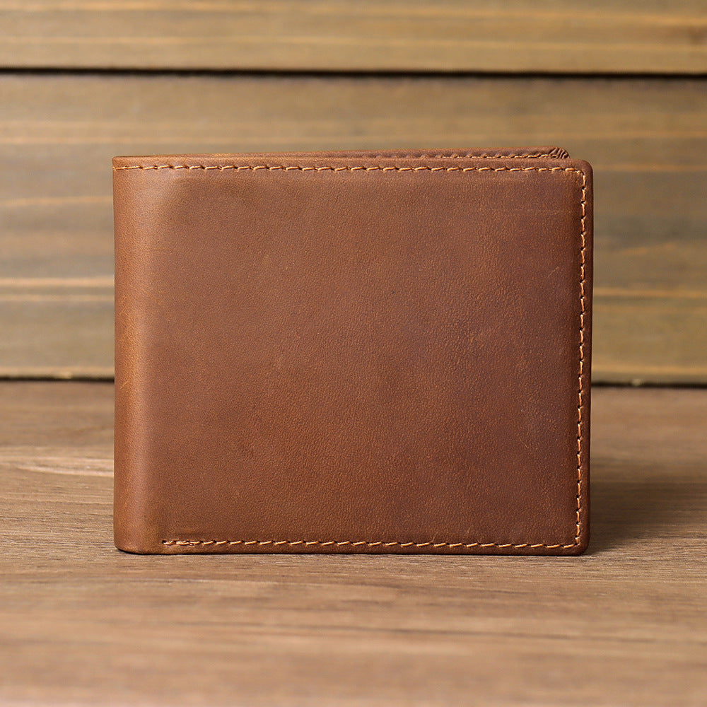Mens Genuine Leather Horizontal Wallet