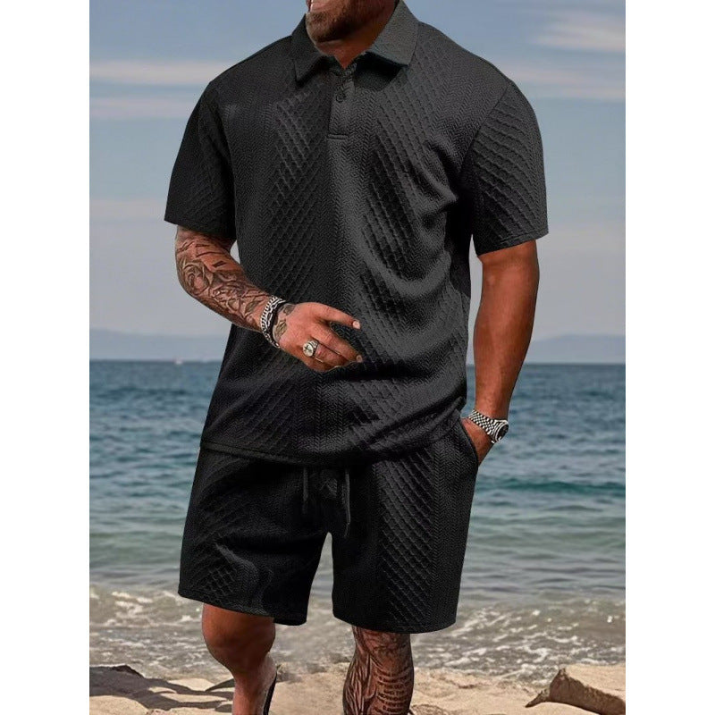 Men's Jacquard short-sleeved T-shirt