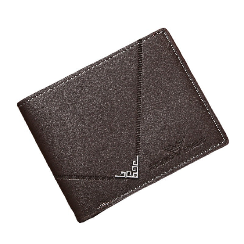 Mens Geometric Embossed PU Leather Wallet