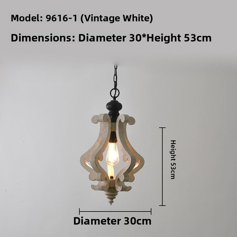 Decorative Wood Chandelier with LED Light