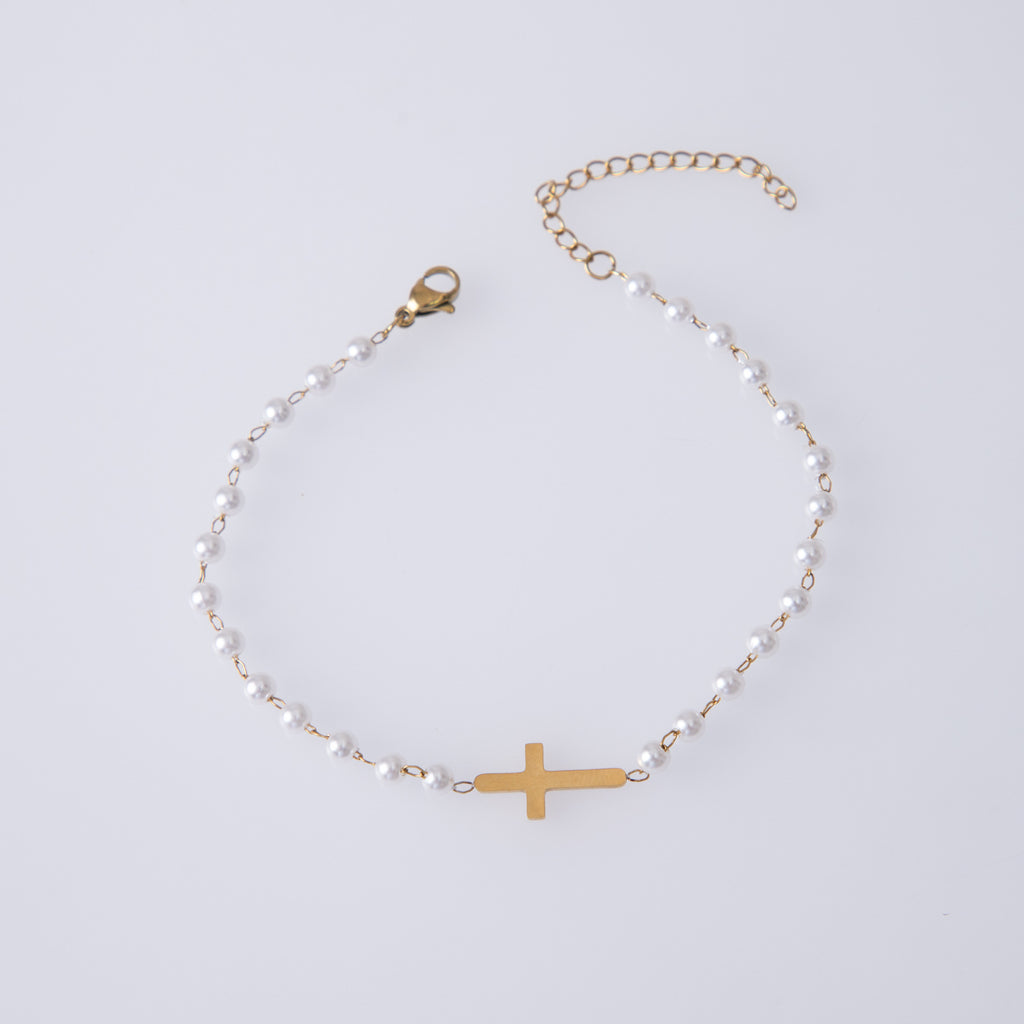 Religious Cross Stainless Steel Jewelry Bracelet