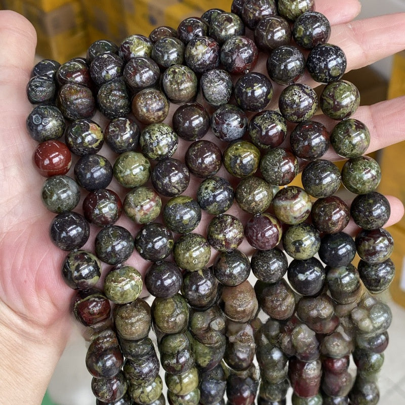 Natural Dragon Blood Stone BeadsDIY Necklace Bracelet Accessories