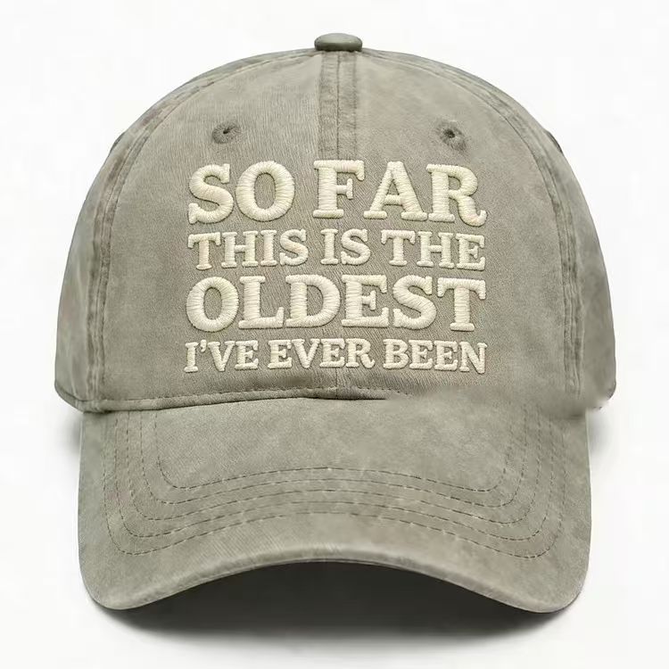 Vintage Washed Embroidered Baseball Cap