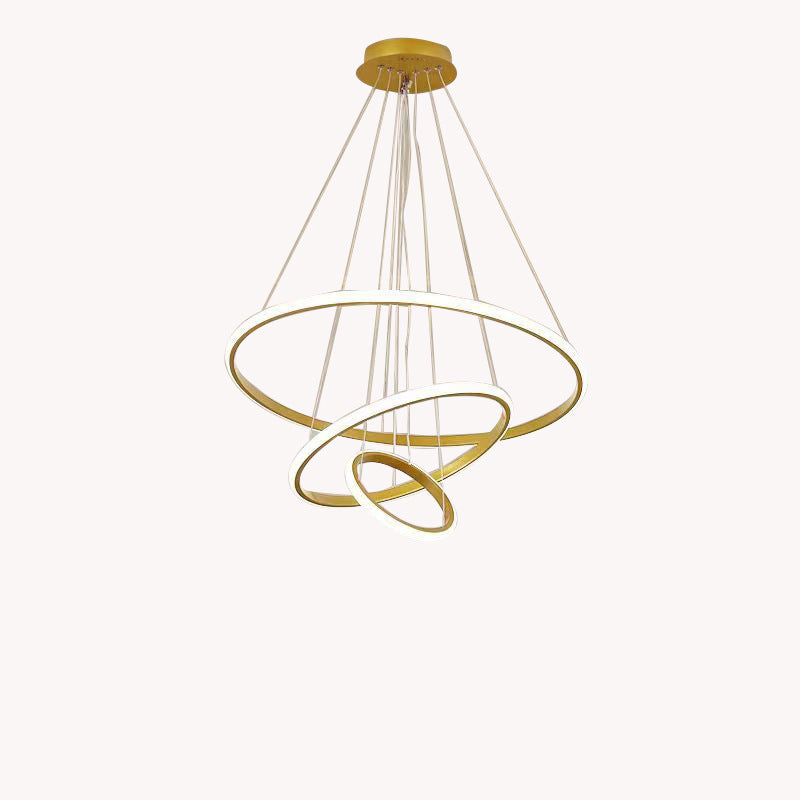 Modern Three Ring LED Chandelier