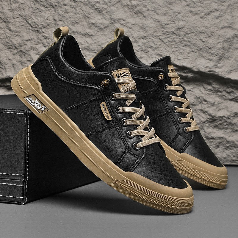 Versatile black and white soft-soled shoes