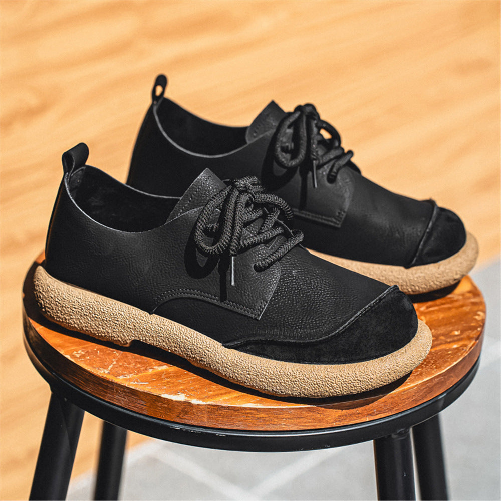 Mens Leather Casual Shoes Low Heel Comfort