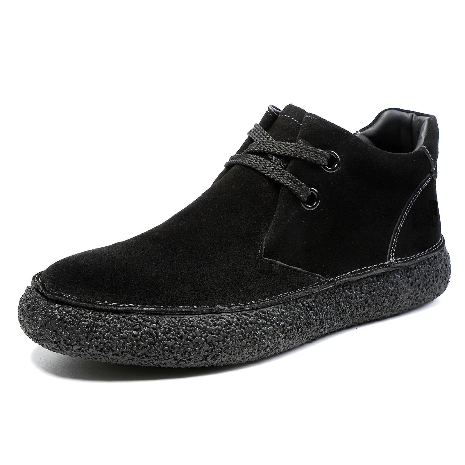 Mens Suede Leather Mid Top Casual Sneakers