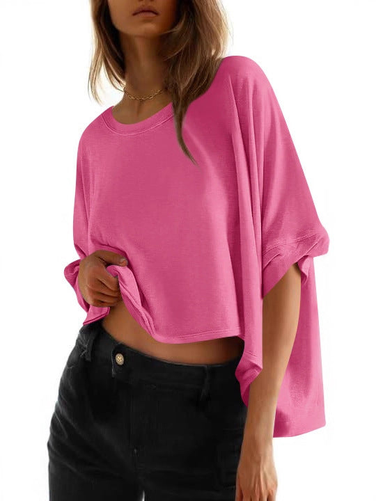 Womens Oversized Batwing Sleeve T-shirt