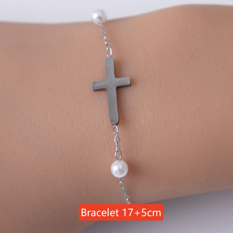 Religious Cross Stainless Steel Jewelry Bracelet