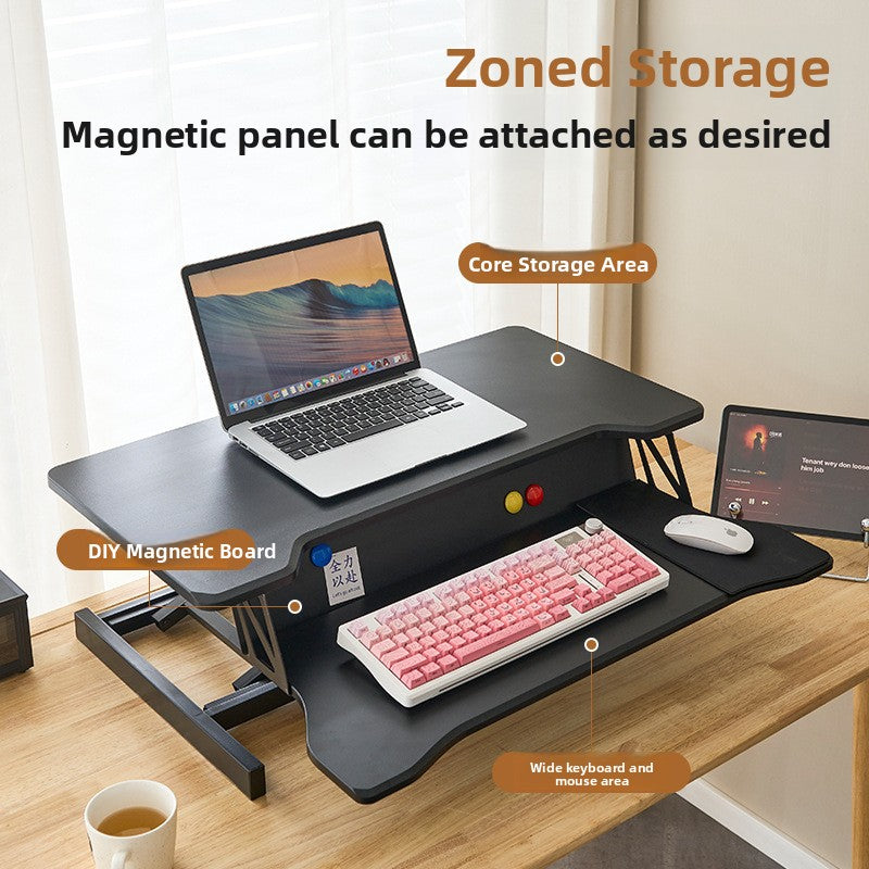 Pneumatic Height Adjustable Standing Desk with Magnetic Surface