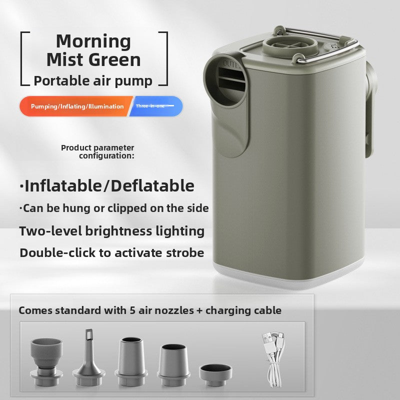 Portable Electric Air Pump with LED Light