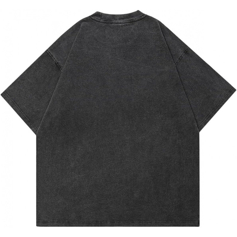 Vintage Washed Cotton Graphic T-Shirt