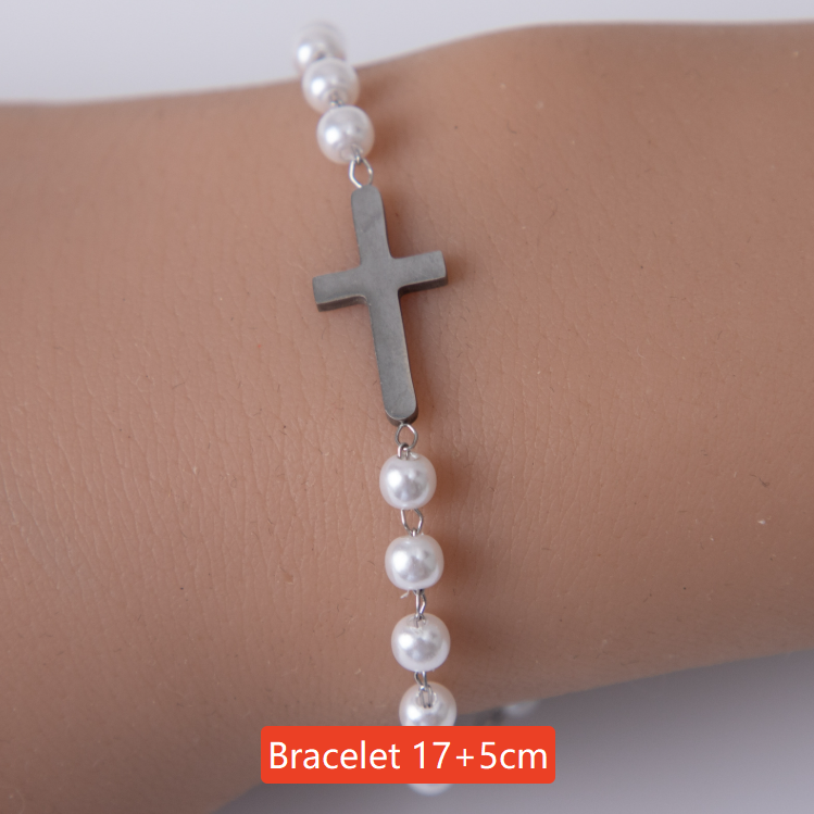 Religious Cross Stainless Steel Jewelry Bracelet