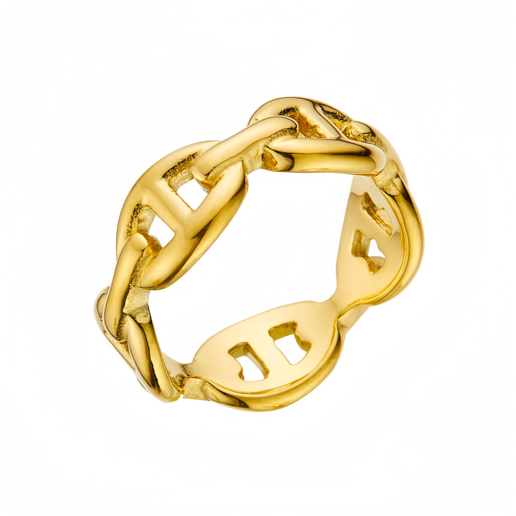 Titanium Steel Pig Nose Ring 18K Gold Plated Unisex Jewelry