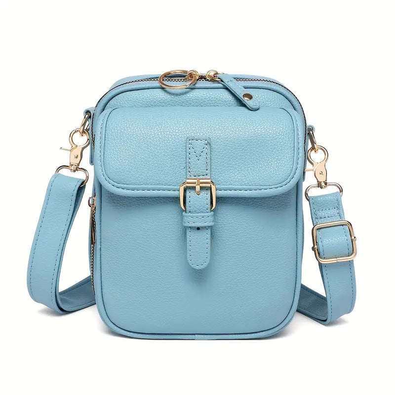 Unisex PU Leather Crossbody Messenger Bag