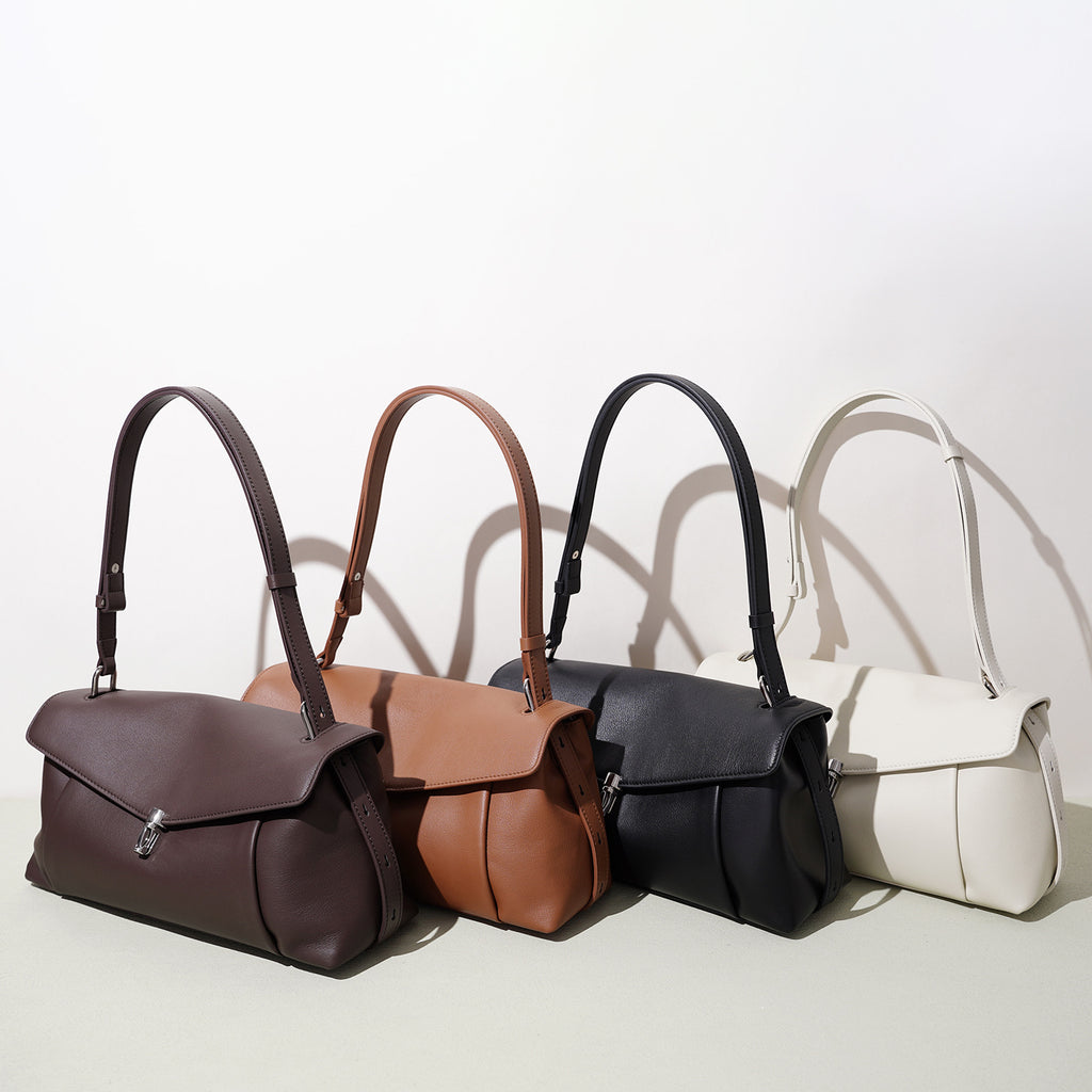 Genuine Leather Shoulder Bag Crossbody Flap Bag For Women