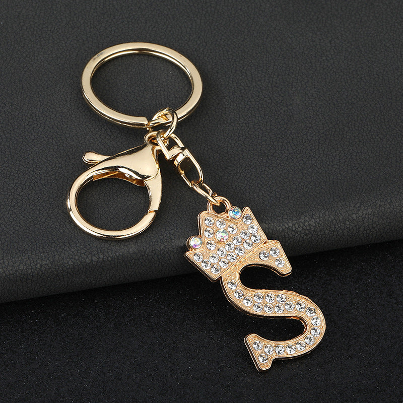 Fashion Zinc Alloy Letter Keychain Pendant