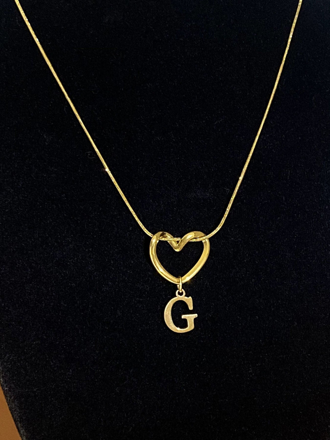 Fashion Alphabet Heart Pendant Necklace