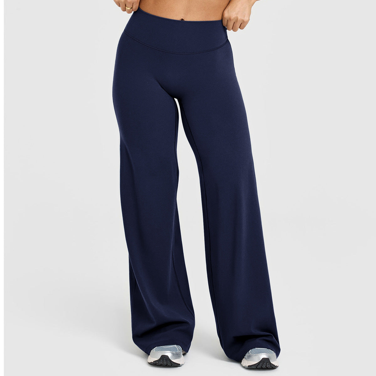 Loose Straight Leg Yoga Pants for Women High Waist Tummy Control Breathable Fitness Leggings
