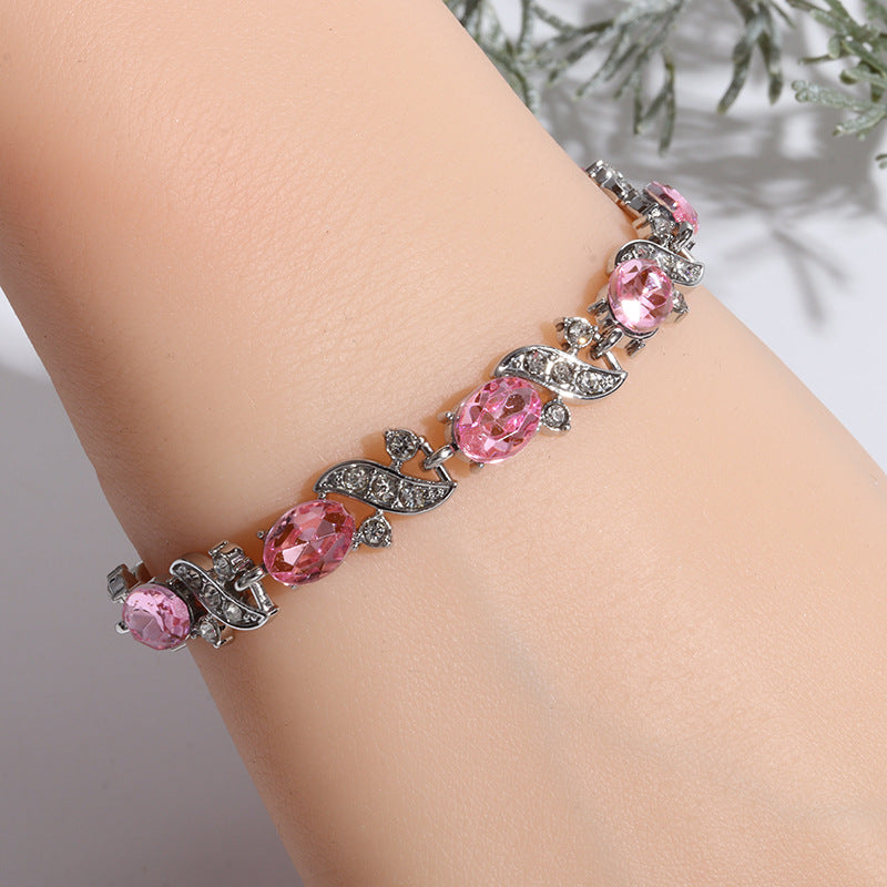 Cross-Shaped Zircon Alloy Bracelet