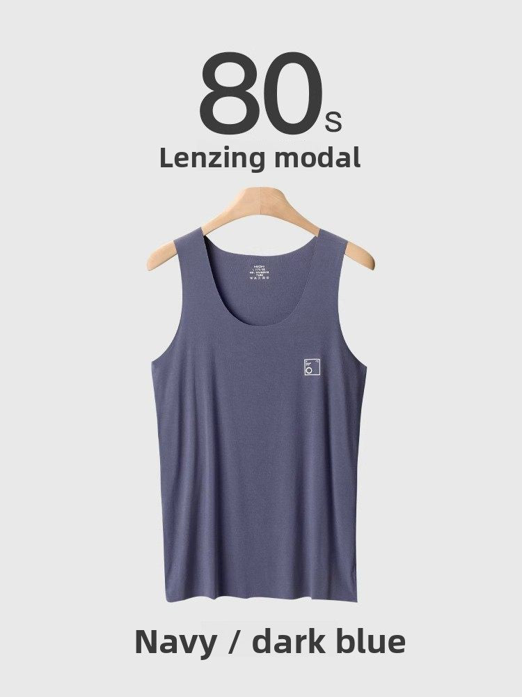 Men's Seamless Modal Tank Top Cross Strap Vest Undershirt Summer