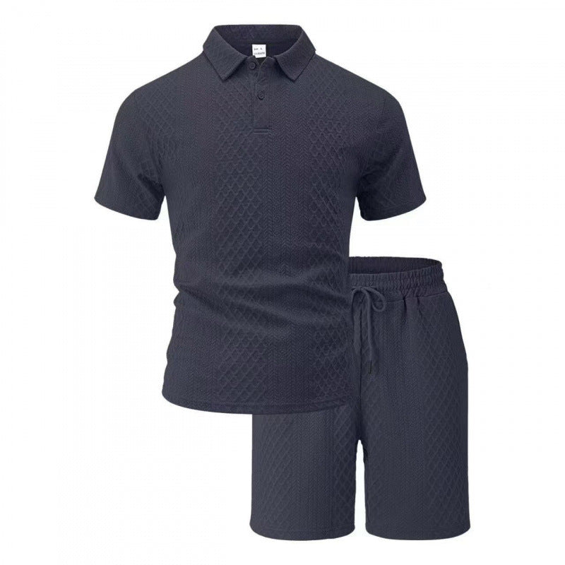 Men's Jacquard short-sleeved T-shirt