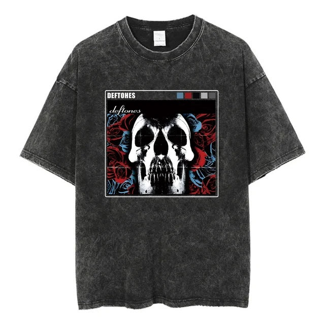 Deftones Band Graphic Cotton T-Shirt