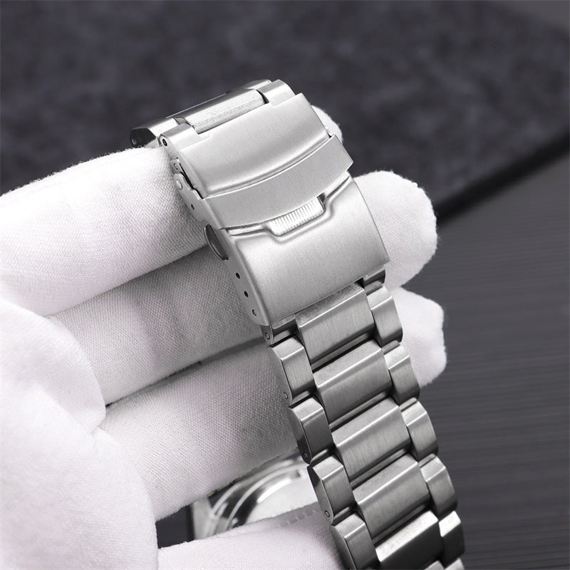 18/20/22/24mm Solid Three Bead Ladder Stainless Steel Watch Strap Men Watch Accessories