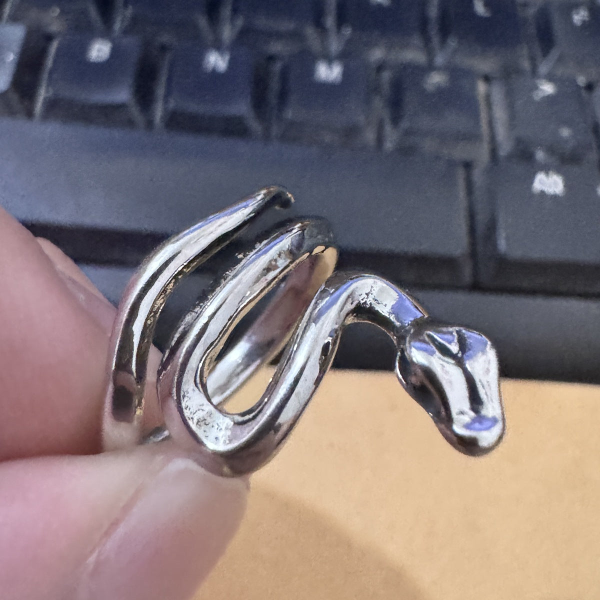 Snake Epoxy Adjustable Open Ring