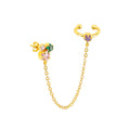 Color zircon ear clip