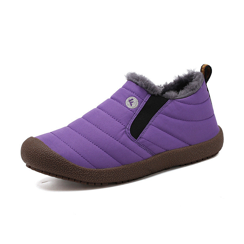 Waterproof snow boots for men, large-size cotton shoes, unisex footwear, lined men?s shoes for outdoor use