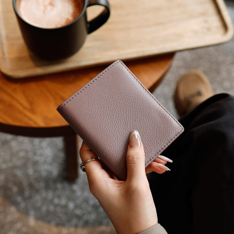 Genuine Leather Women Wallet with Magnetic Closure