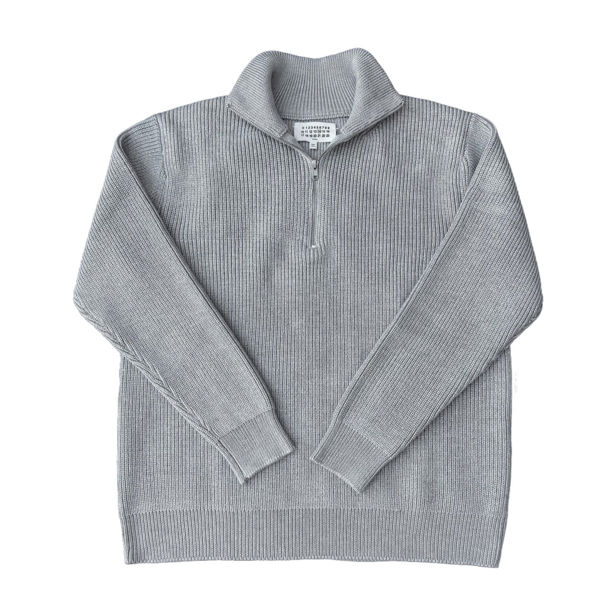 Half Zip Turtleneck Sweater Cotton Blend Loose Fit Top