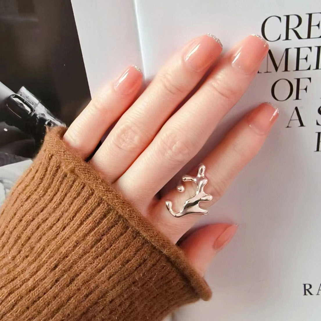 Geometric Adjustable Electroplated Ring