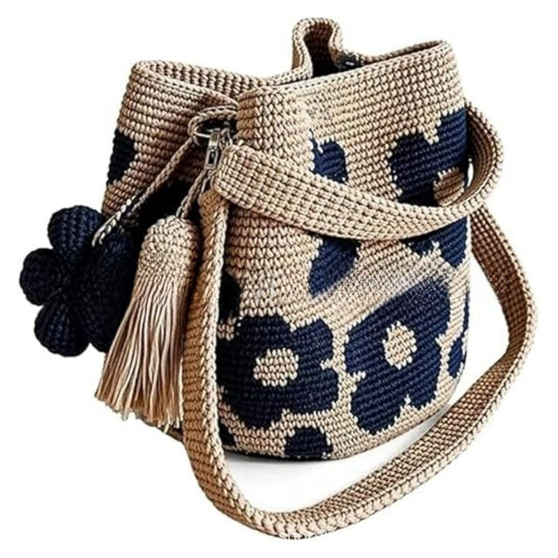 Handmade Crochet Floral Tote Bag