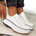 Women Low-Top Canvas Platform Shoes