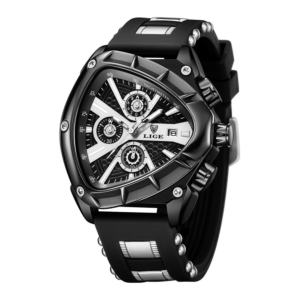 Polygonal Luminous Calendar Watch