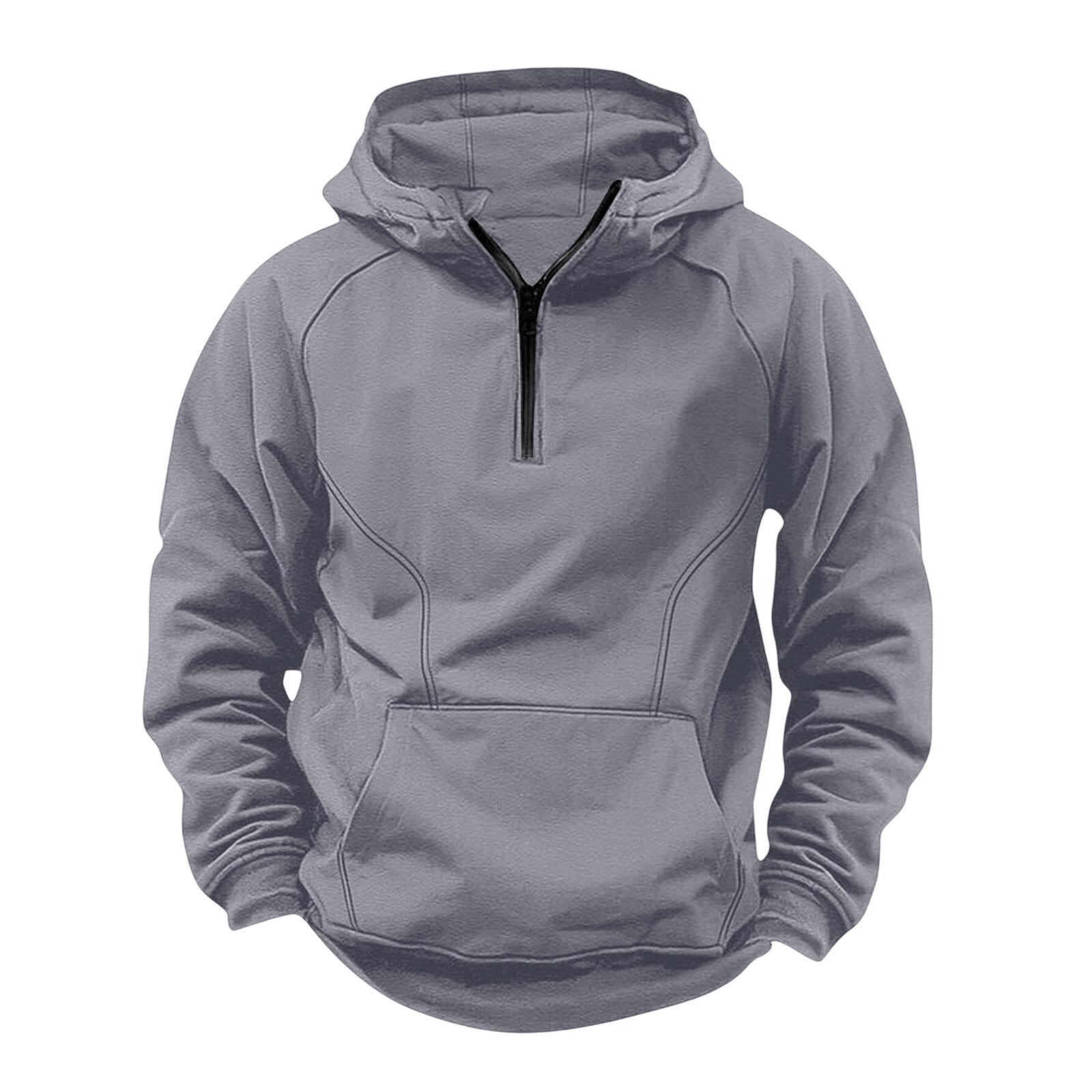 Mens Retro Hooded Zipper Jacket