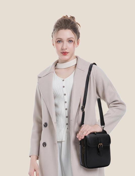 Unisex PU Leather Crossbody Messenger Bag