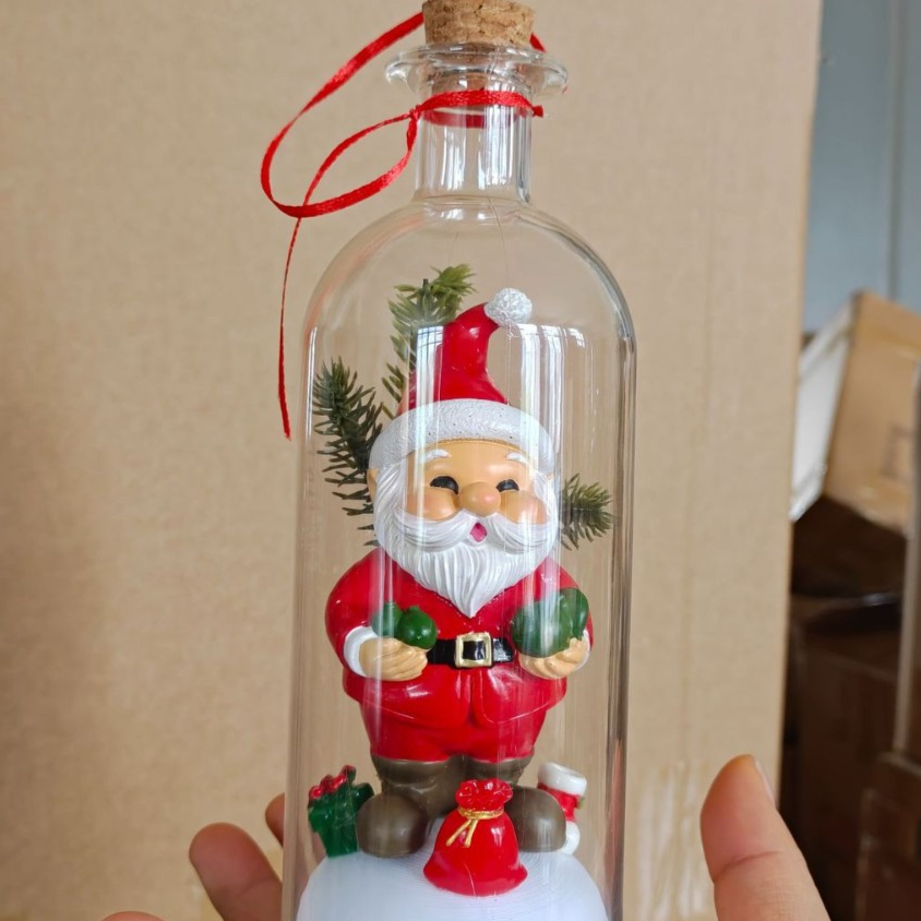 Christmas Tree Message Bottle with Recording