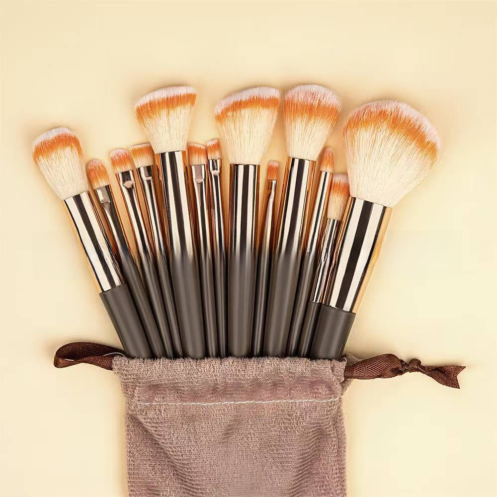 13 Piece Makeup Brush Set for Powder Blush Eye Lip
