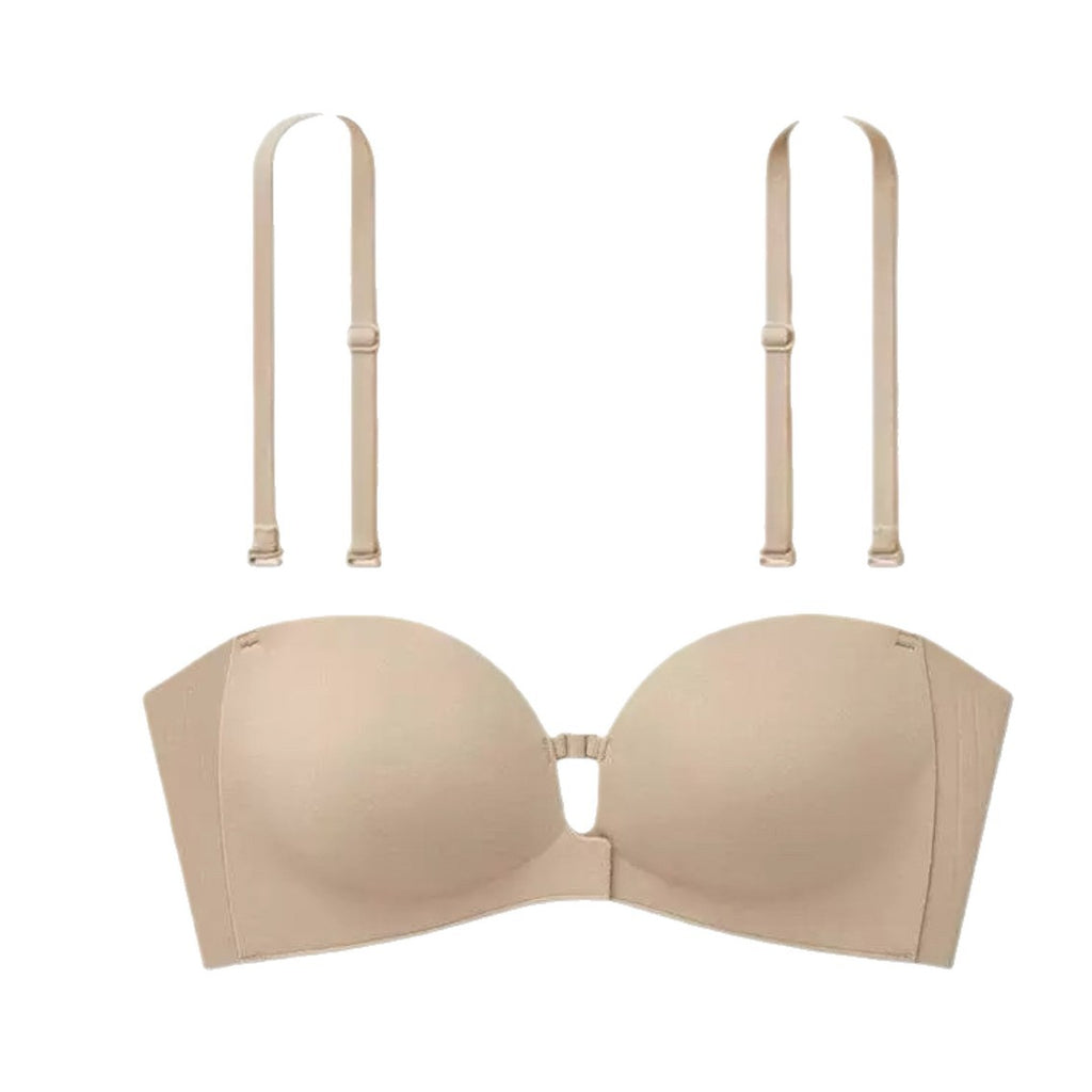 Strapless Front Clasp Push Up Bra