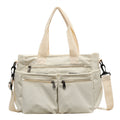 Large-capacity corduroy shoulder bag with slanted strap