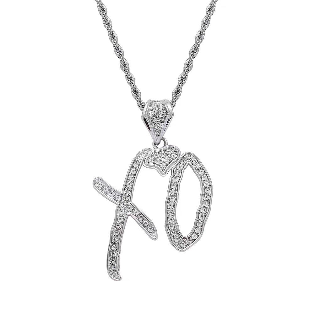 Letter Pendant Necklace with Vintage Chain